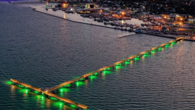 Fulton Fishing Pier Lights Fulton Fishing Pier at Night