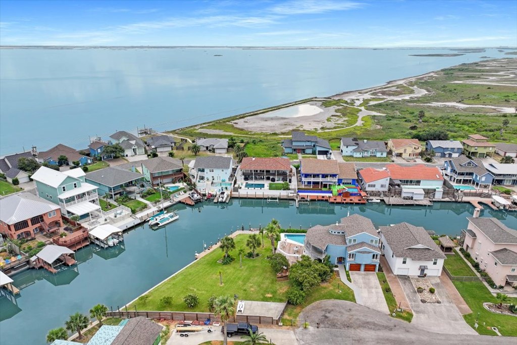 Aerial View of City By The Sea