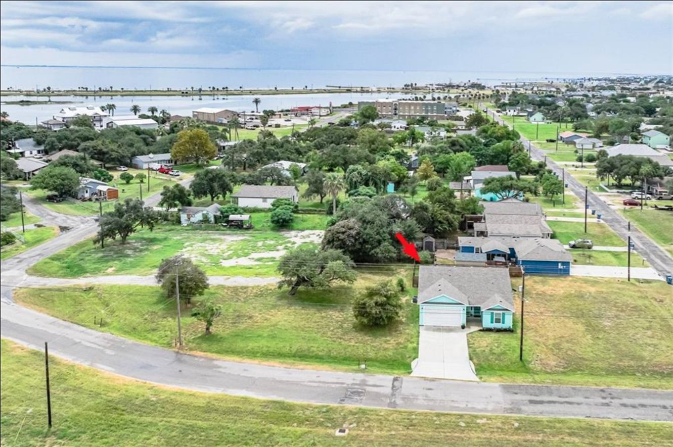 Aerial View of Property at 1411 E Linden Street, Rockport, TX 78382 