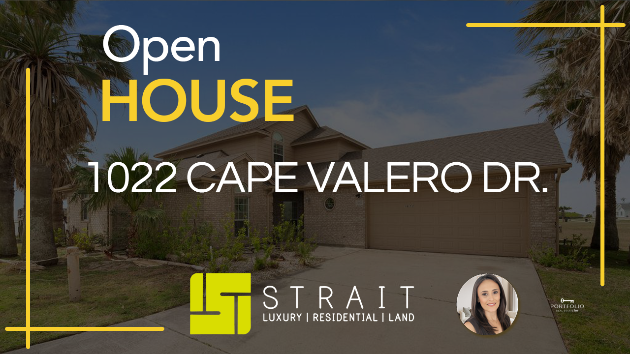 Street view of 1022 Cape Valero Dr. Rockport, TX for an Open House event.